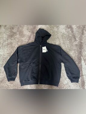 COLE BUXTON
Nylon Tape Zipped Hoodie in Vintage Black